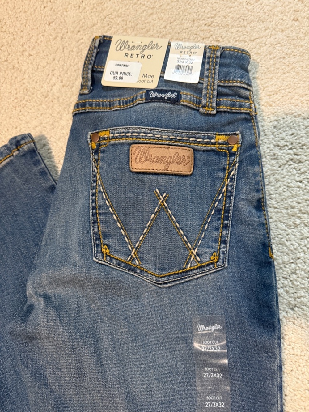 Wrangler Retro Women’s Denim Boot Cut Jeans - Blue